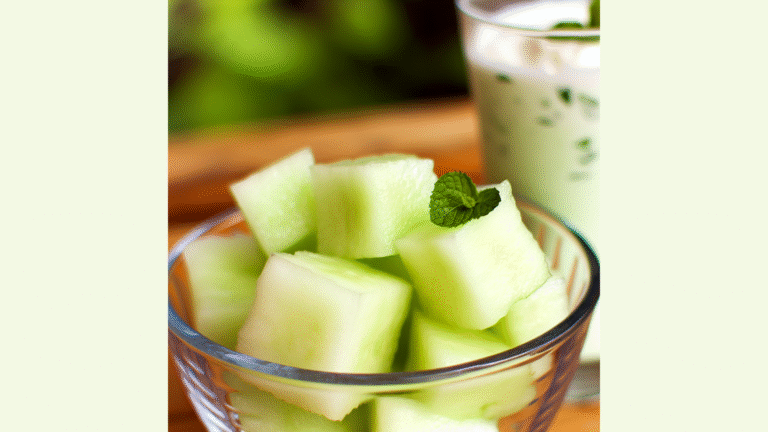 Melón honeydew con pulpa verde y fresca bobabocateacom Primer plano de melón honeydew con pulpa verde y textura fresca