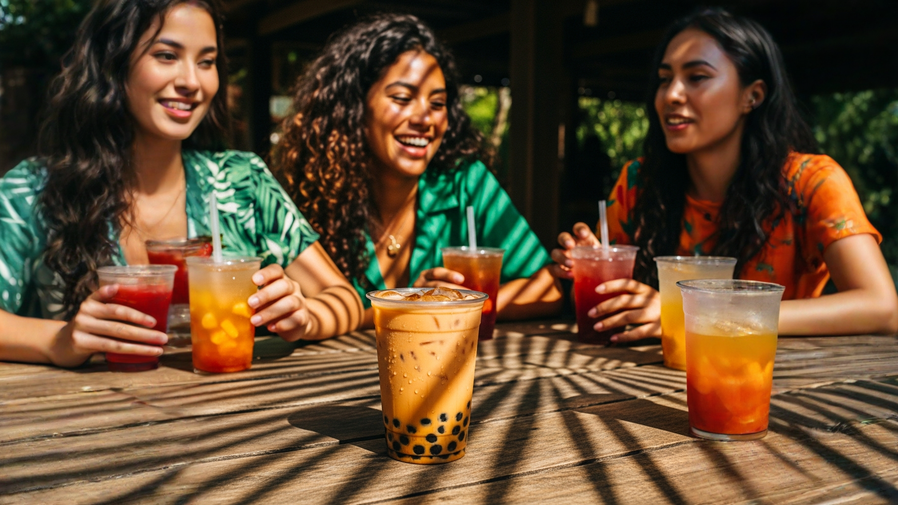 Vaso de bubble tea con perlas explosivas y tapioca en Costa Rica