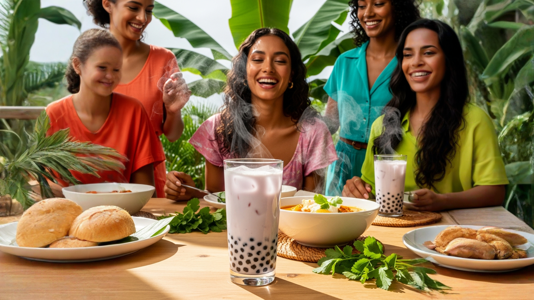 Trozo de ñampí blanco con vetas lilas cortado visible textura cremosa