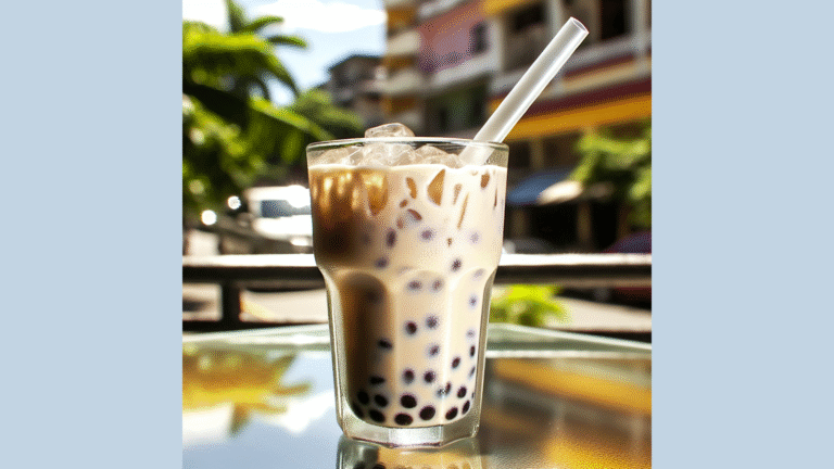 Té de taro con perlas de tapioca clásico bobabocateacom Vaso de té de taro con perlas de tapioca color lila y textura cremosa