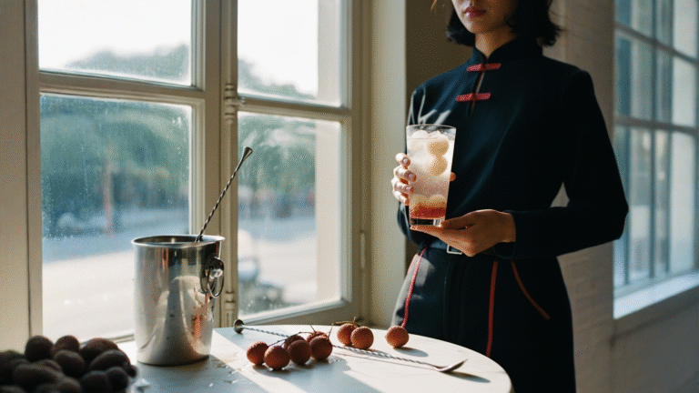 Bebida gaseosa con sirope de lichi y hielo en vaso alto bobabocateacom Vaso alto con bebida gaseosa de sirope de lichi y hielo brillante