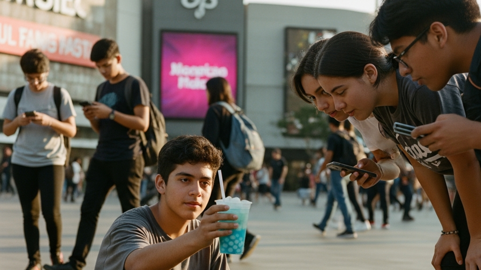 Té azul bubble gum con nata de coco en vaso con hielo bobabocateacom Vaso de té azul bubble gum con nata de coco y hielo en fondo blanco